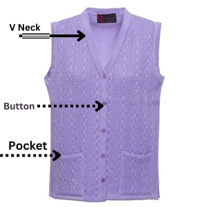 Women Sleeveless Button Knitted Cardigan