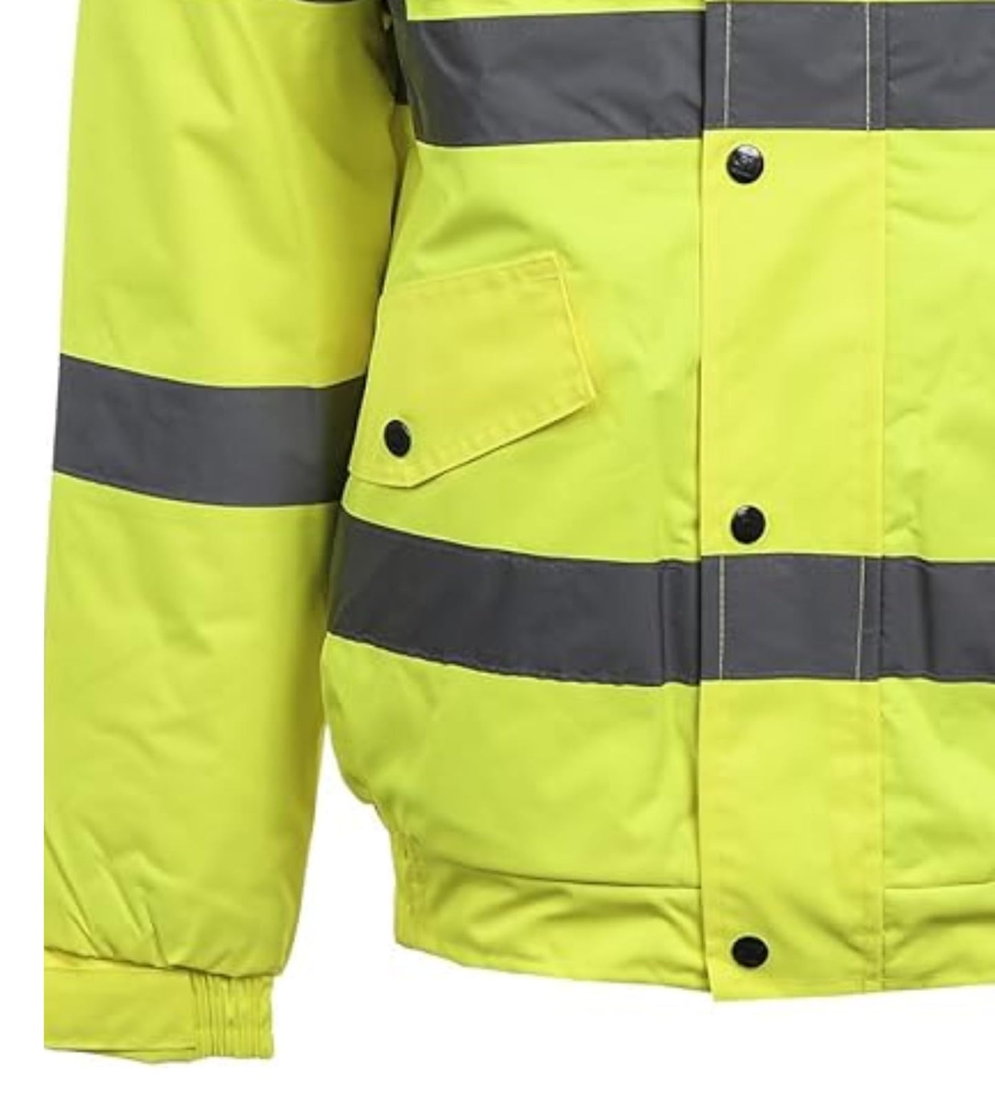 High Visibility Bomber Jacket Reflective Tapes Security Building Bouncer Waterproof Windproof Jacket