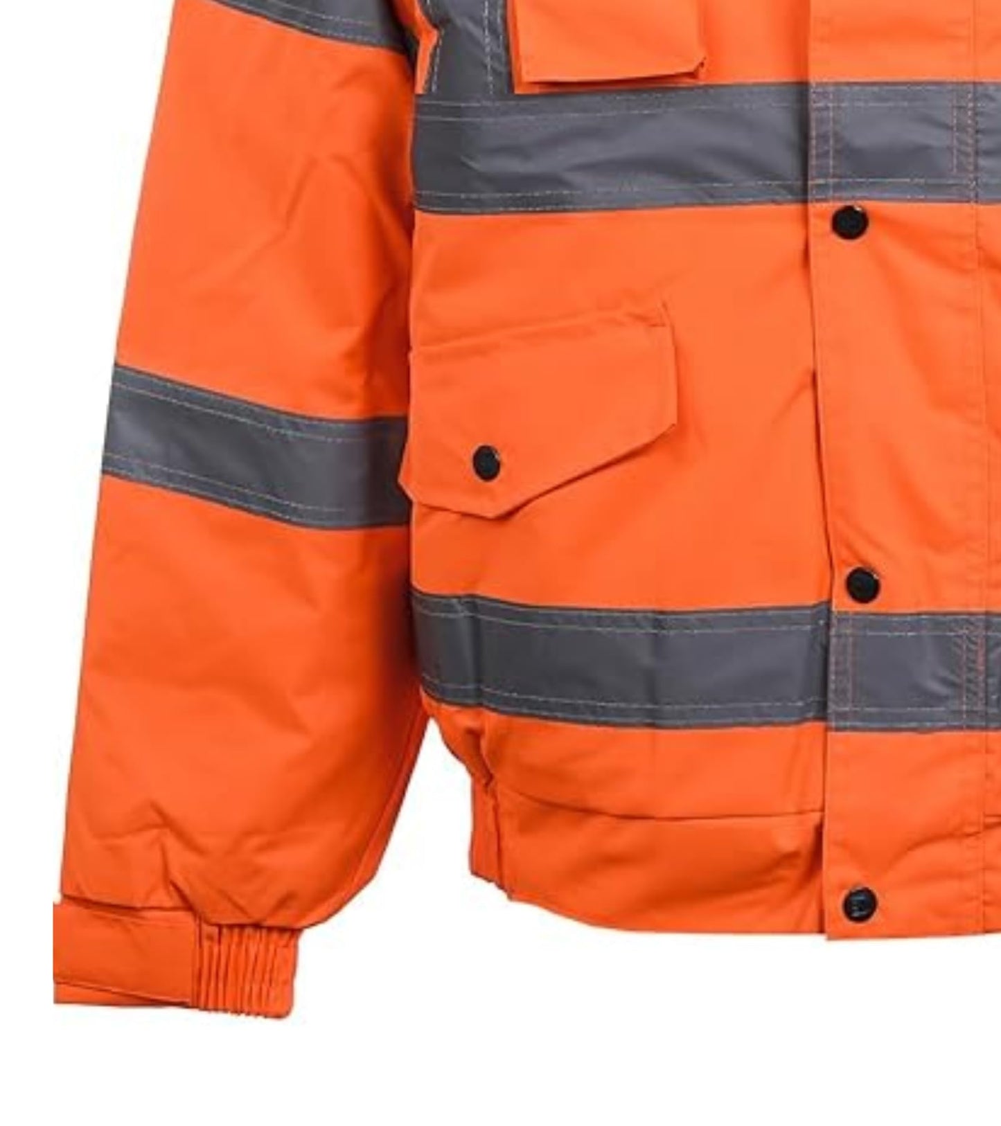High Visibility Bomber Jacket Reflective Tapes Security Building Bouncer Waterproof Windproof Jacket