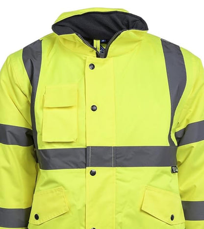 High Visibility Bomber Jacket Reflective Tapes Security Building Bouncer Waterproof Windproof Jacket