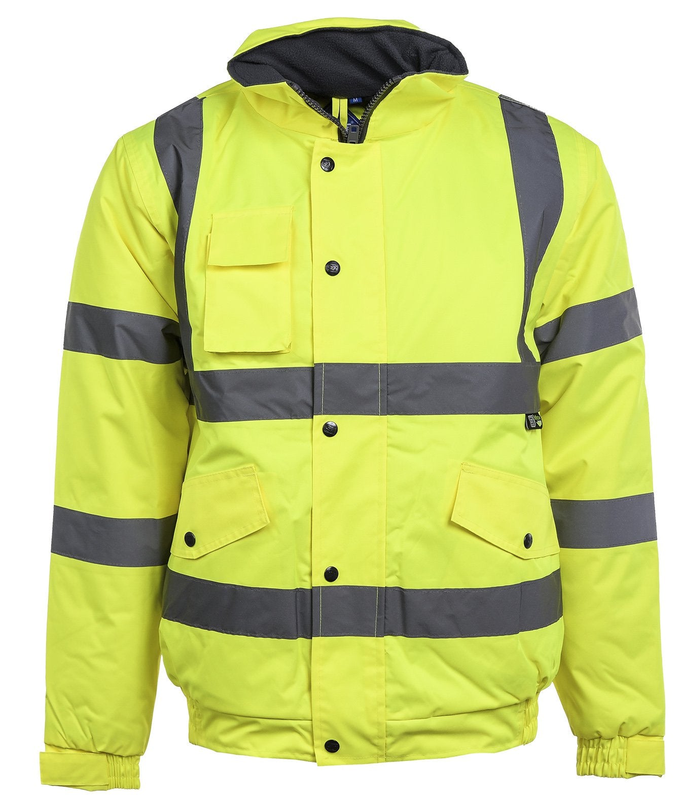 High Visibility Bomber Jacket Reflective Tapes Security Building Bouncer Waterproof Windproof Jacket