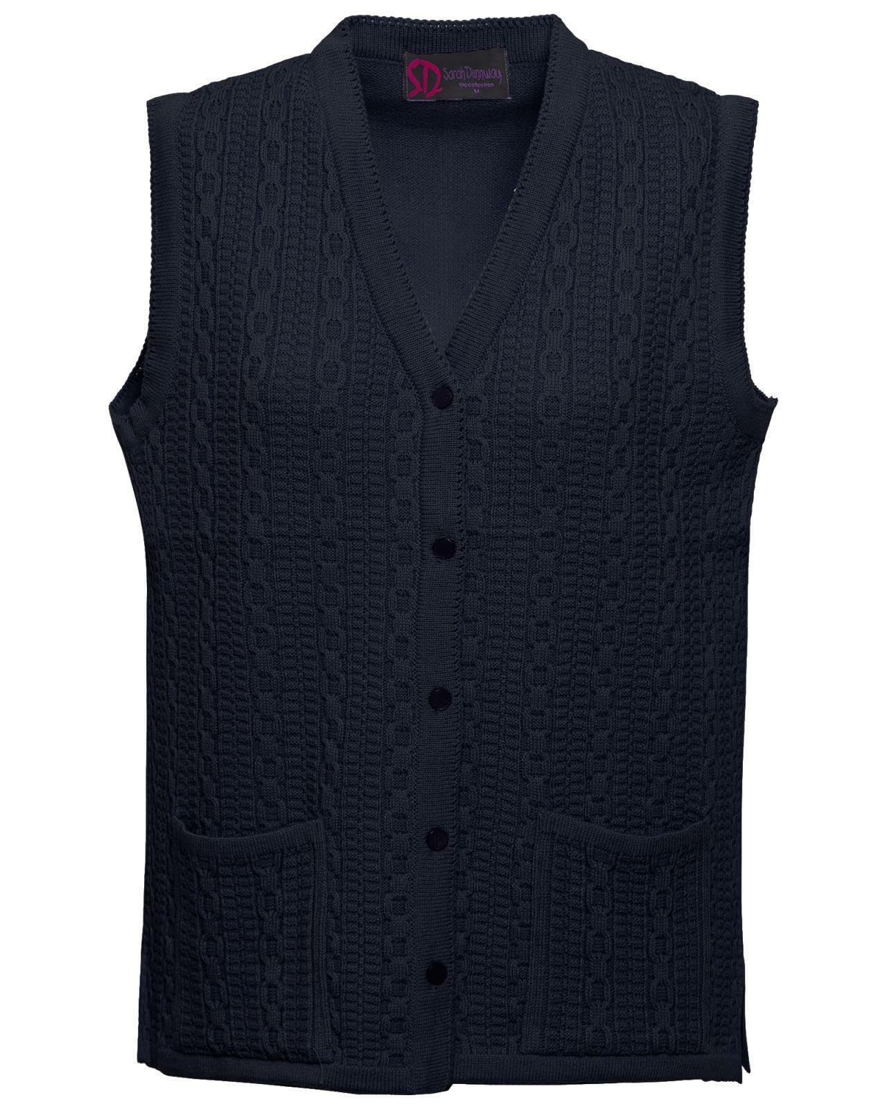 Women Sleeveless Button Knitted Cardigan