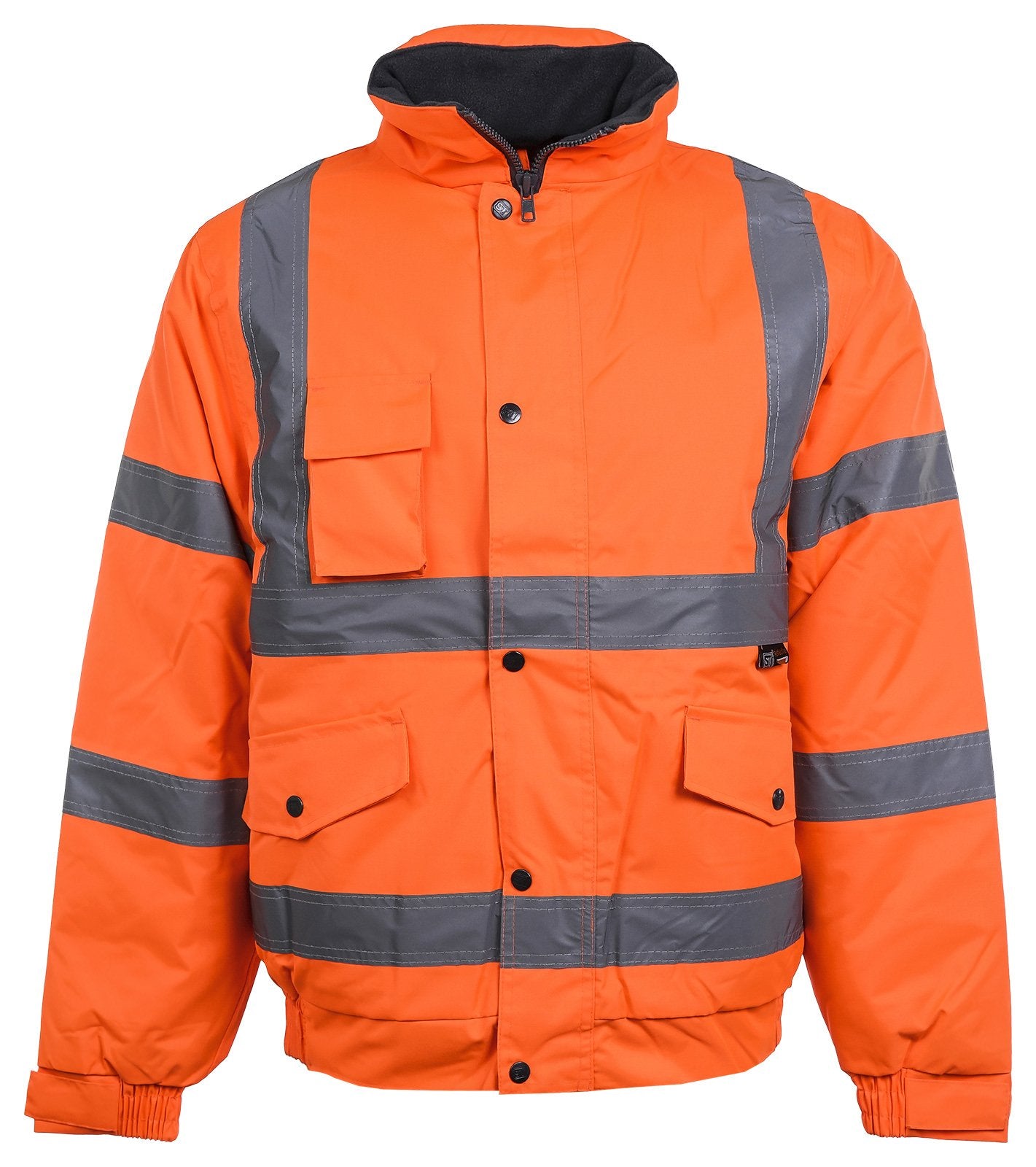 High Visibility Bomber Jacket Reflective Tapes Security Building Bouncer Waterproof Windproof Jacket
