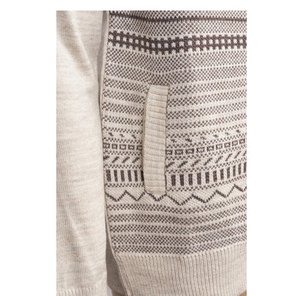 Men Zipper Cardigans Knitted Collar Neck Sweater Regular Fit Long Sleeve Front Pockets Classic Style S to 2XL