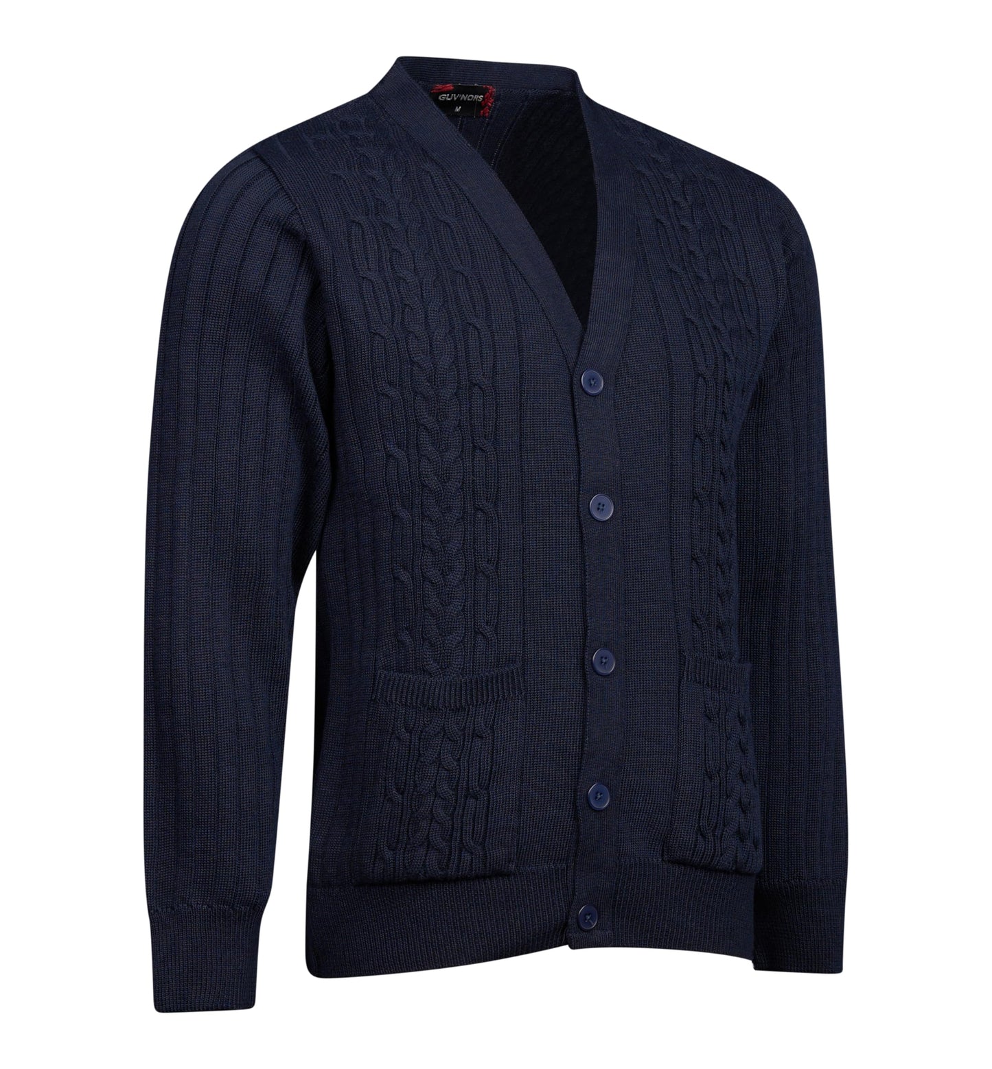 Men's Knitted Cardigan Sweater Winter Warm Long Sleeve V-Neck Button Front Casual Knitwear with Pockets Soft Comfortable Classic Fit Outerwear