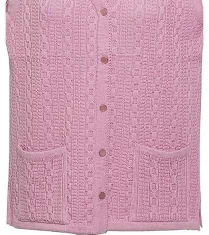 Women Sleeveless Button Knitted Cardigan