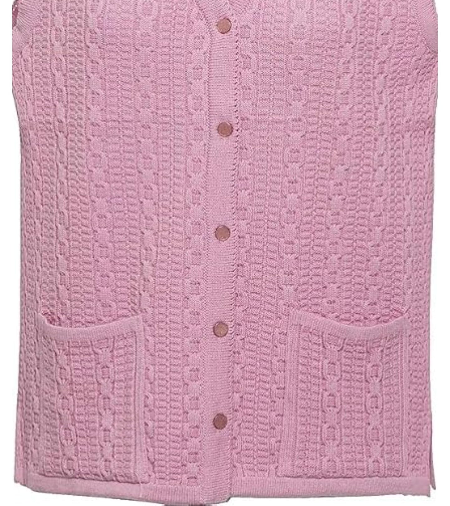 Women Sleeveless Button Knitted Cardigan
