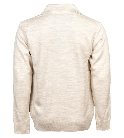 Men Zipper Cardigans Knitted Collar Neck Sweater Regular Fit Long Sleeve Front Pockets Classic Style S to 2XL