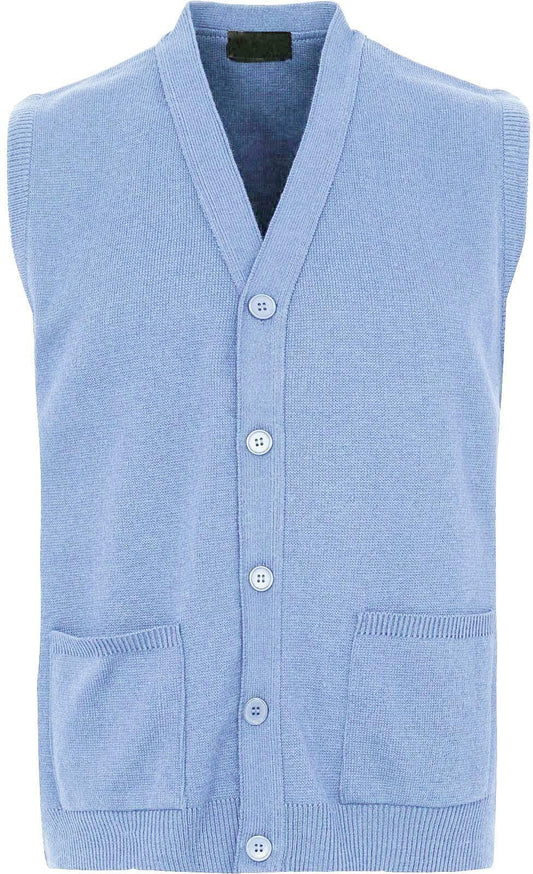 Men Knitted Waistcoat Plus Sizes 3XL to 6XL Sleeveless Button Cardigan