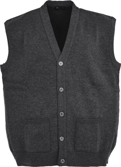 Men Knitted Waistcoat Plus Sizes 3XL to 6XL Sleeveless Button Cardigan