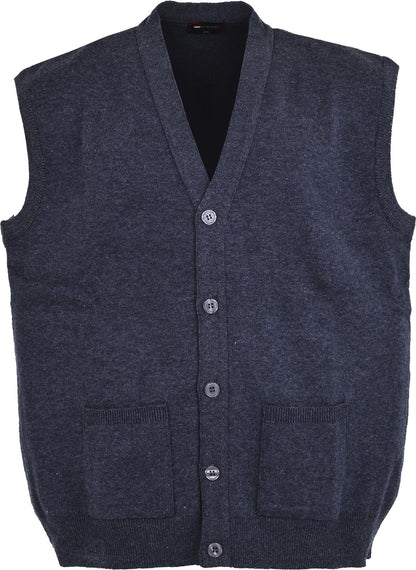 Men Knitted Waistcoat Plus Sizes 3XL to 6XL Sleeveless Button Cardigan