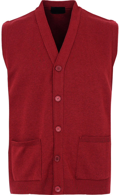 Men Knitted Waistcoat Plus Sizes 3XL to 6XL Sleeveless Button Cardigan