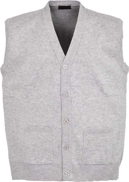 Men Knitted Waistcoat Plus Sizes 3XL to 6XL Sleeveless Button Cardigan