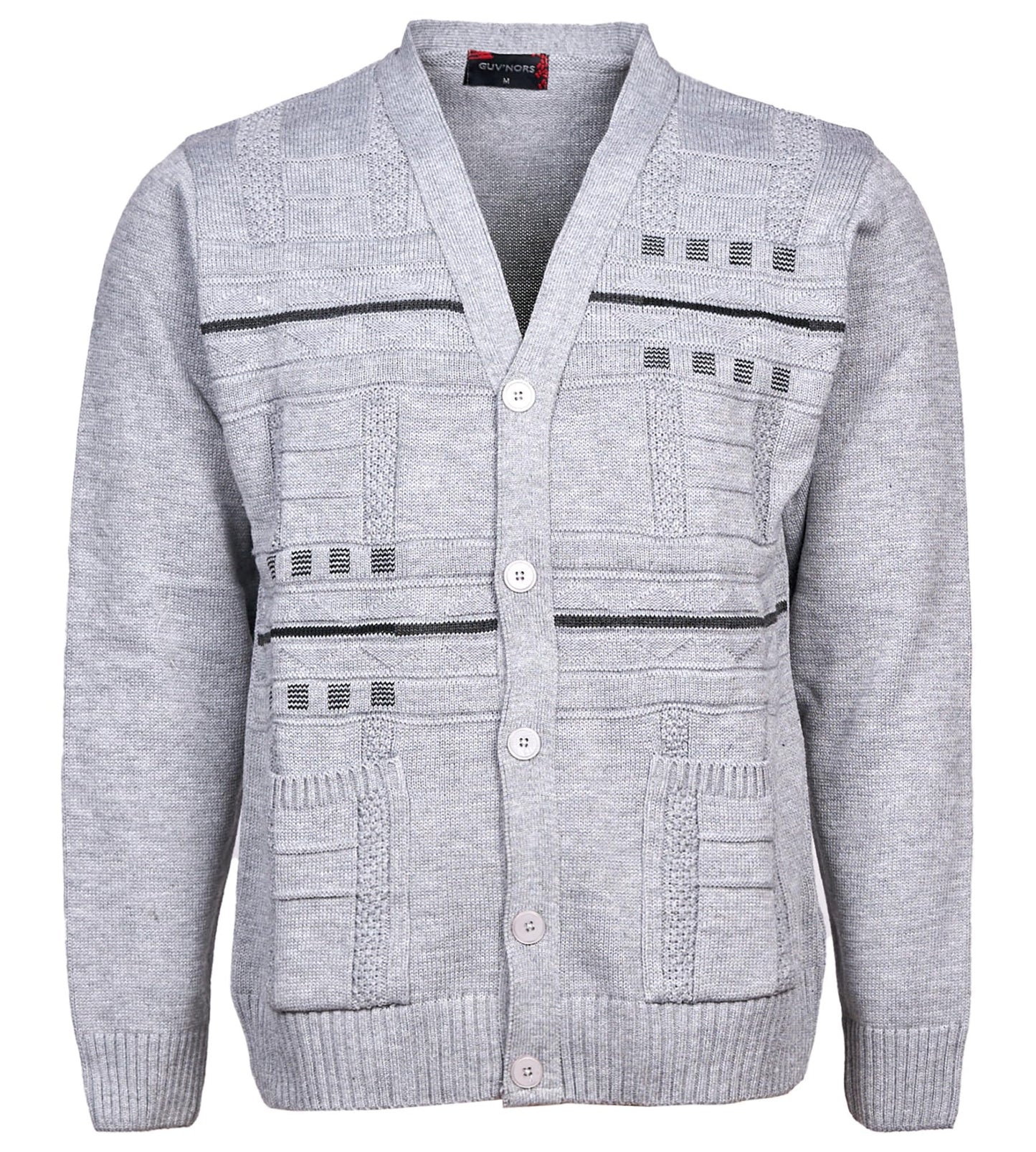 Men's Knitted Cardigan Sweater Winter Warm Long Sleeve V-Neck Button Front Casual Knitwear with Pockets Soft Comfortable Classic Fit Outerwear