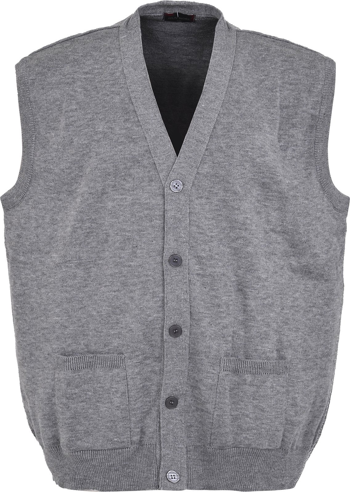 Men Knitted Waistcoat Plus Sizes 3XL to 6XL Sleeveless Button Cardigan