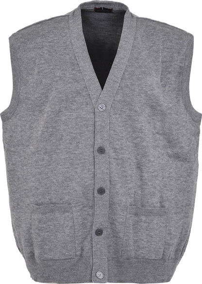 Men Knitted Waistcoat Plus Sizes 3XL to 6XL Sleeveless Button Cardigan