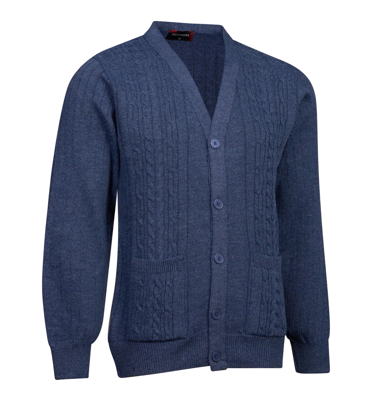 Men's Knitted Cardigan Sweater Winter Warm Long Sleeve V-Neck Button Front Casual Knitwear with Pockets Soft Comfortable Classic Fit Outerwear