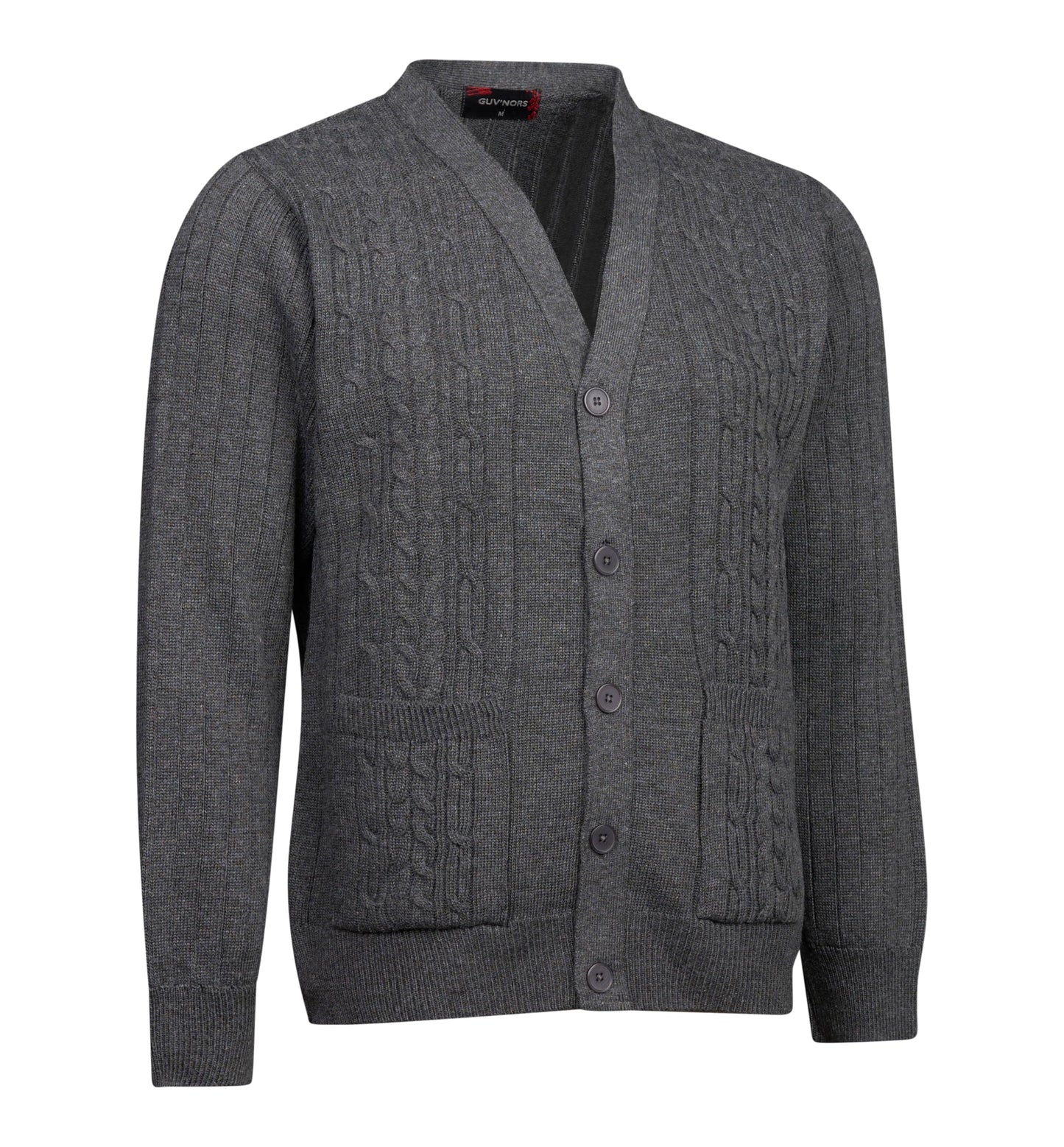 Men's Knitted Cardigan Sweater Winter Warm Long Sleeve V-Neck Button Front Casual Knitwear with Pockets Soft Comfortable Classic Fit Outerwear