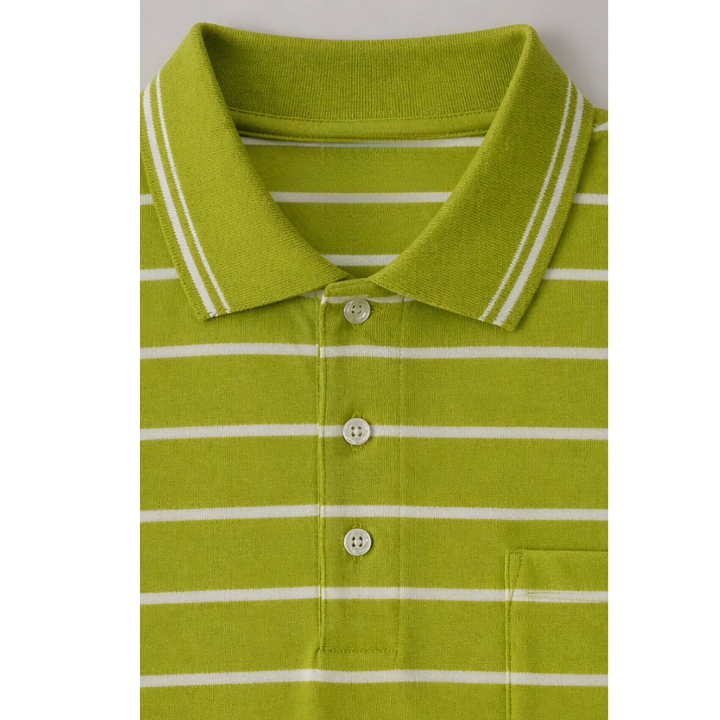 Men’s Polo Shirt Short Sleeve Collar Neck Horizontal Striped Summer Casual Golf