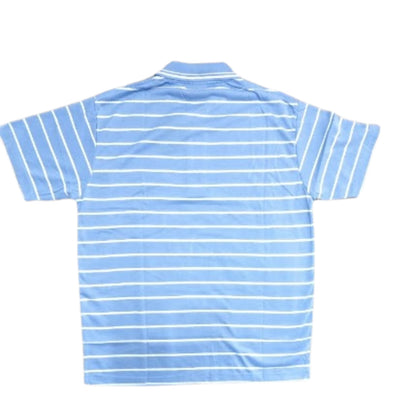 Men’s Polo Shirt Short Sleeve Collar Neck Horizontal Striped Summer Casual Golf
