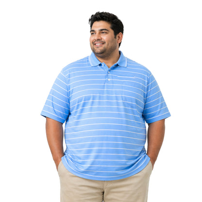 Men’s Polo Shirt Short Sleeve Collar Neck Horizontal Striped Summer Casual Golf