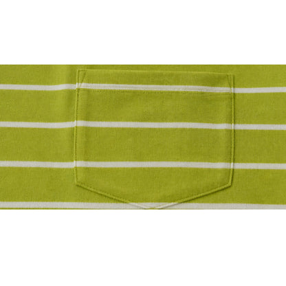 Men’s Polo Shirt Short Sleeve Collar Neck Horizontal Striped Summer Casual Golf