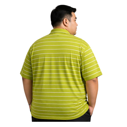 Men’s Polo Shirt Short Sleeve Collar Neck Horizontal Striped Summer Casual Golf