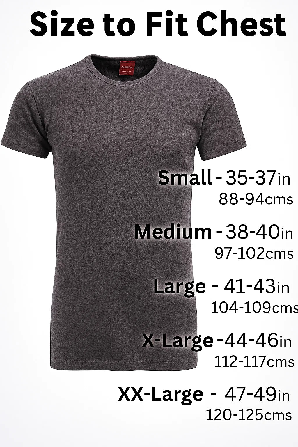 Maan Store Pack of 5 Mens Thermal Top Short Sleeve Heavy Duty Fabric Winter Underwear Top Crew Neck Under Shirt S to 2XL