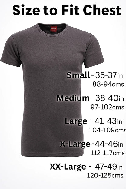 Maan Store Pack of 5 Mens Thermal Top Short Sleeve Heavy Duty Fabric Winter Underwear Top Crew Neck Under Shirt S to 2XL